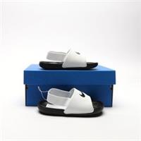 NIKE Kawa Slides Infant White/Black SIZE 6.5