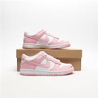 NIKE Dunk Low Junior White/Pink SIZE 4.5 Trainers