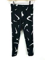 New Nike Girls DN5124-010 Standard Fit Logo Black Leggings RRP £24.95