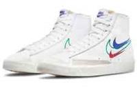 NIKE BLAZER MID '77: WHITE / GREEN NOISE-GAME ROYAL: UK 11.5-EUR 47