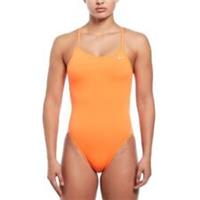 Nike Swim Womens Hydrastrong Solid Cutout One Piece Swimsuit Orange - 36 Regular