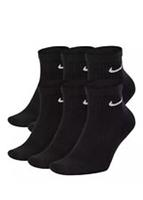 UNISEX Nike 6 Pairs Lightweight Black Ankle Sock,size :5_8 - M Regular