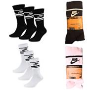 Nike Mens Women Socks 3 or 6 Pairs DX5089 Sportswear Everyday Essential Crew New - L Regular