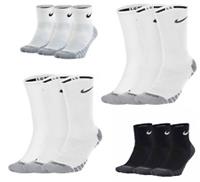 Nike Mens Women Socks Dri-Fit Cushioned Crew Ankle 3 Pairs Training Gym Football - L Regular