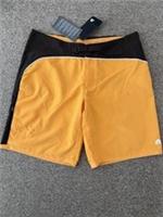 NEW Womens NIKE ACG Retro 70s Orange Brown Hiking Walking Work Out Shorts UK 10 - 10 Regular