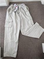 NEW Womens NIKE Waterproof High Rise Standard Fit Cream Cargo Trousers XL UK 14 - 14 Regular