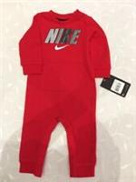 Nike Baby Boy's Red Long Sleeve Babygrow ( Size 9 Months)
