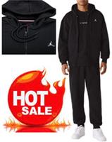 Nike Jordan Full Tracksuit Mens Full Zip Hoodie Bottoms Joggers Set Gym Casual - L Regular