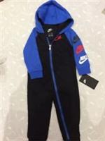 Nike Baby Boy's Hooded Babygrow (Size 18 Months)