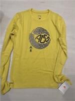 VINTAGE NIKE FIT DRY ACG WOMANS LONG SLEEVE GRAPHIC TEE YELLOW UK 8-10 New Tags - Large Regular