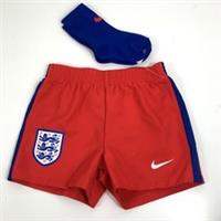 Nike England Away Kids Shorts Infant 9 - 12 Mths Red + Socks