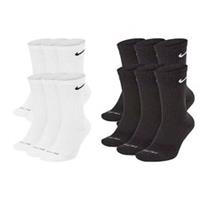 Nike Dri-Fit Everyday 6 Pairs Mens Black White Crew Socks Cushioned Gym Sports - UK 5-8 Medium Regular