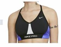 Nike Pro Indy Women's Light-Support Padded Colour-Block Bra CZ7186 011 Size S