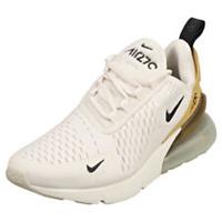 Nike Air Max 270 Womens Fashion Trainers in White Gold