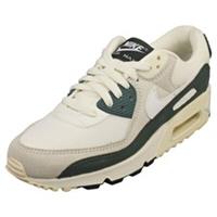 Nike Air Max 90 Womens Fashion Trainers in Off White Green