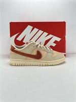 Nike Dunk Low Cosy Terry Swoosh Trainers, Stone/Brown, UK 6.5