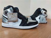 Nike Air Jordan 1 Retro High Silver Toe Bnib Basketball Shoes Trainers UK 9.5