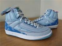 Nike Air Jordan 2 Retro J Balvin Celestine Blue Basketball Shoes Trainers UK 7.5