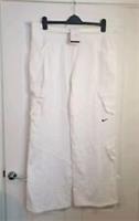 Ladies Nike White Wide Leg Combat Joggers Trousers Size XL - XL Regular