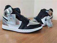 Nike Air Jordan 1 Retro High Silver Toe Bnib Basketball Shoes Trainers UK 9.5