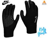 Nike Kids Knit Grip Gloves Football Junior Youth Winter Glove Sport Touch Screen