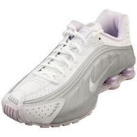 Nike Shox R4 Womens Trainers in White Silver
