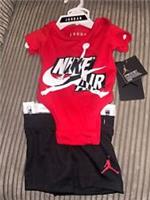 Nike Air Jordan baby boy Tick Vest Body Suit Shorts Set size newborn NWT