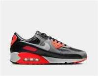 Nike Air Max 90 Men's Trainers in Black Grey and Red Shoes Footwear