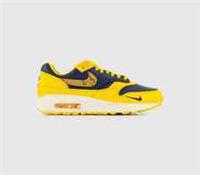 Nike Air max 1 PRM 'Michigan' Sneaker Yellow Navy Trainers UK 10.5