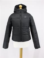 NIKE THERMA-FIT HOODED PUFFER JACKET WOMENS XS SHORT BLACK RRP £120 AD - XS Regular