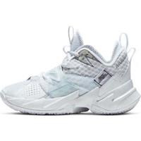Nike Kids Jordan Why Not Zer0.3 Basketball Boot/Shoe - White/Silver/Black