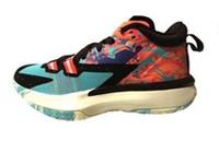 Nike Kids Jordan Zion 1 Basketball Boot/Shoe - Cone/Black/Hyper Jade/ Violet