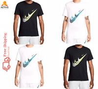 Nike Men's Moto T-Shirt Crewneck Sportswear Embroidered Cotton Tee FZ0203 - L Regular