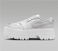 Nike Women's Air Jordan 1 Brooklyn Low Shoes White/Metallic Silver