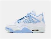 Nike Air Jordan 4 Women's Shoes Trainers in White and Blue