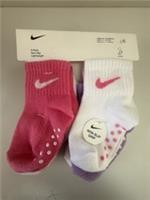 GIRLS NIKE POP NON SLIP GRIPPER INFANT/TODDLER ANKLE SOCKS 12-24 MONTHS 6 PAIRS