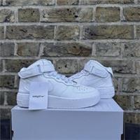 Nike Air Force 1 Mid Easyon GS Triple White Size UK 5 - FN1193-111
