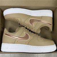 Nike Air Force 1 Trainers Tan Metallic Rose Size UK6.5 EU40.5 DD1523-200