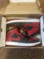 Nike Air jordan 1 mid gym red black white Box Damaged 554724 074