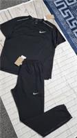 Nike Dri Fit T-shirt and Joggers Set, Top and Bottom, Black and Navy BNWT - L Regular
