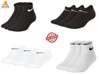 Nike Kids Socks 3 Pairs Ankle No Show Cushioned Everyday Training Sports Socks