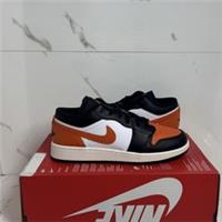 Nike Air Jordan 1 Low Shoes Black White Orange Sail Starfish Size UK 5.5 New