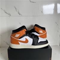 Nike Air Jordan 1 Mid Orange White Black Size UK 4.5 New Trainers