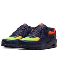 NIKE AIR MAX 90 LTR (GS) Lemon Venom/Blackened Blue UK 6/EUR 39 New In Half Box
