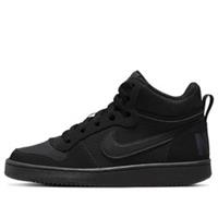 NIKE COURT BOROUGH MID (GS) Triple Black UK 5/EUR 38 New In Full Box