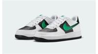 NIKE AIR FORCE 1 (GS) White/Stadium Green-Black Size UK 5.5 New In Full Box