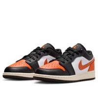 AIR JORDAN 1 LOW (GS) Black/Starfish-White-Sail UK 3.5/EUR 36 New In Half Box