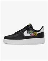 Nike Air Force 1 Low All Flowers Trainers in Black and White