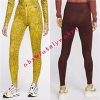 Nike Sportswear Fierce Python Print Women's Leggings Knit Fabric Front Zip Sleek - Select Size Regular