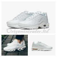 Nike Air Max Plus GS 'Triple White` Unisex Trainers AR1852-100